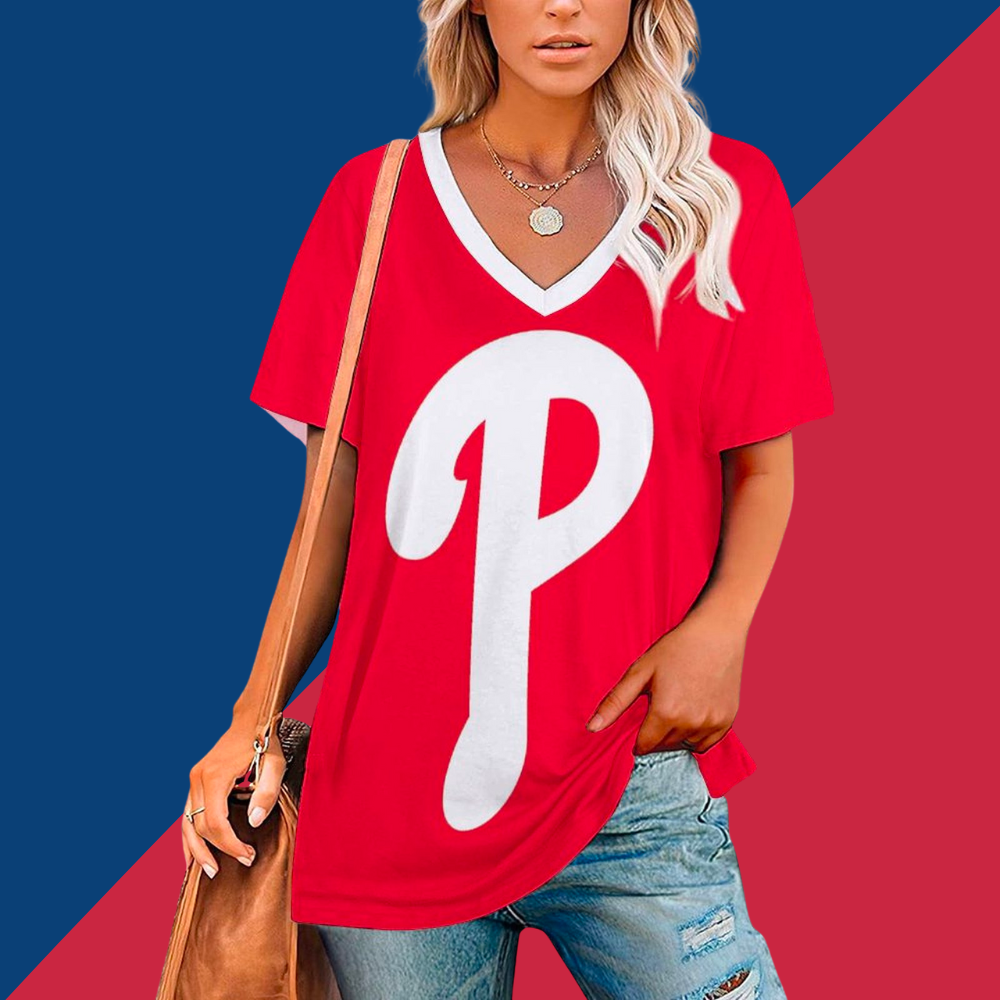 New Fashion Short Sleeve V-Philadelphia Phillies - Baseswear