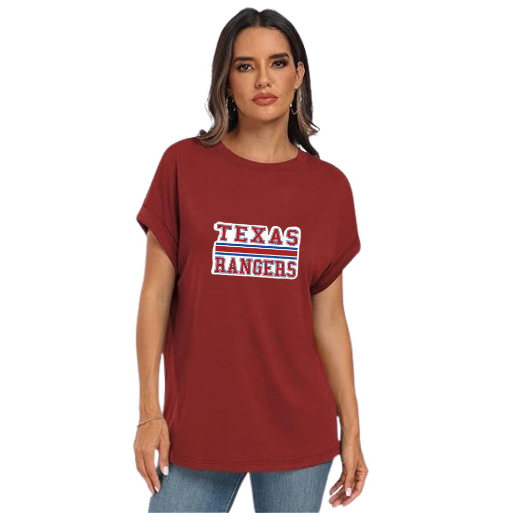 Casual Short Sleeve T-Shirt - Texas Rangers - Baseswear