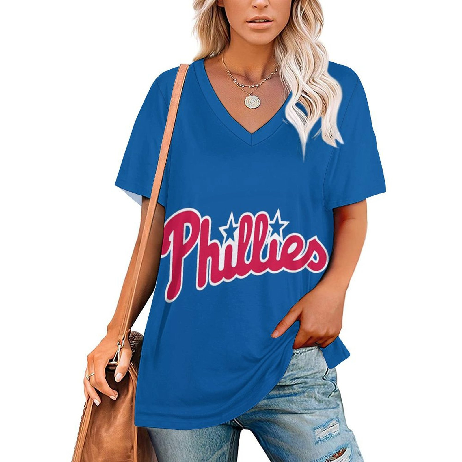 New Fashion Short Sleeve V-Philadelphia Phillies - Baseswear