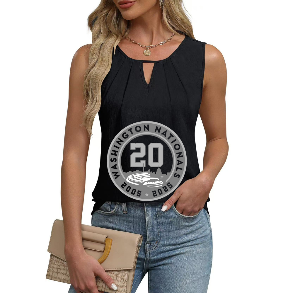 Simple and Versatile Sleeveless Tank Top-Washington Nationals - Baseswear