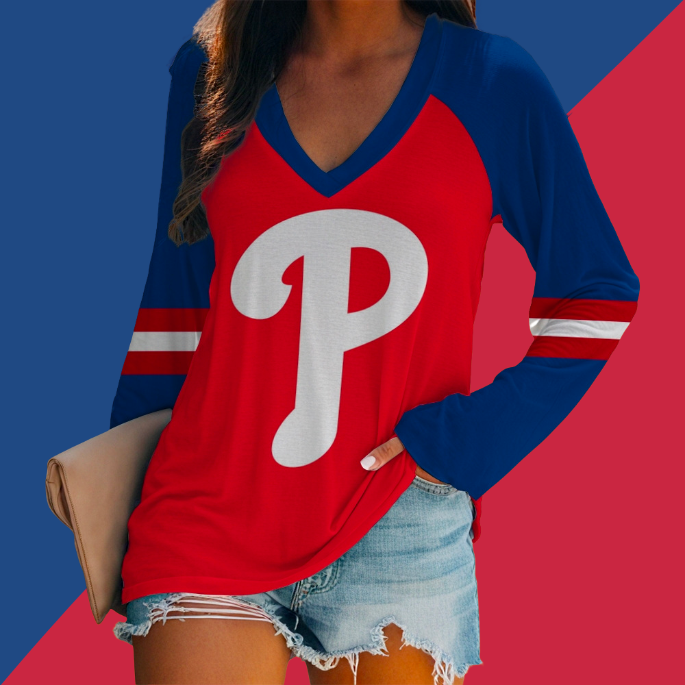 New Fashion Short Sleeve V-Philadelphia Phillies - Baseswear