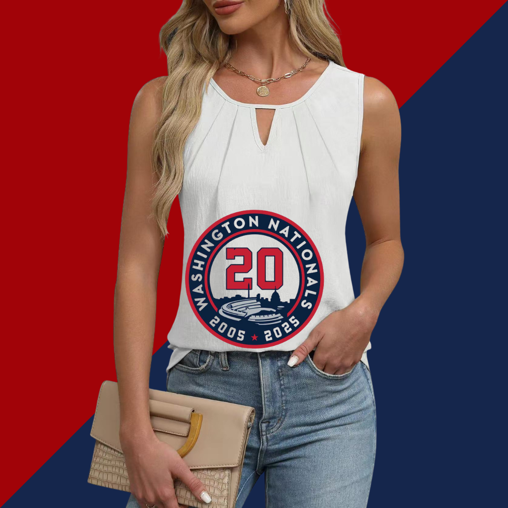 Simple and Versatile Sleeveless Tank Top-Washington Nationals - Baseswear