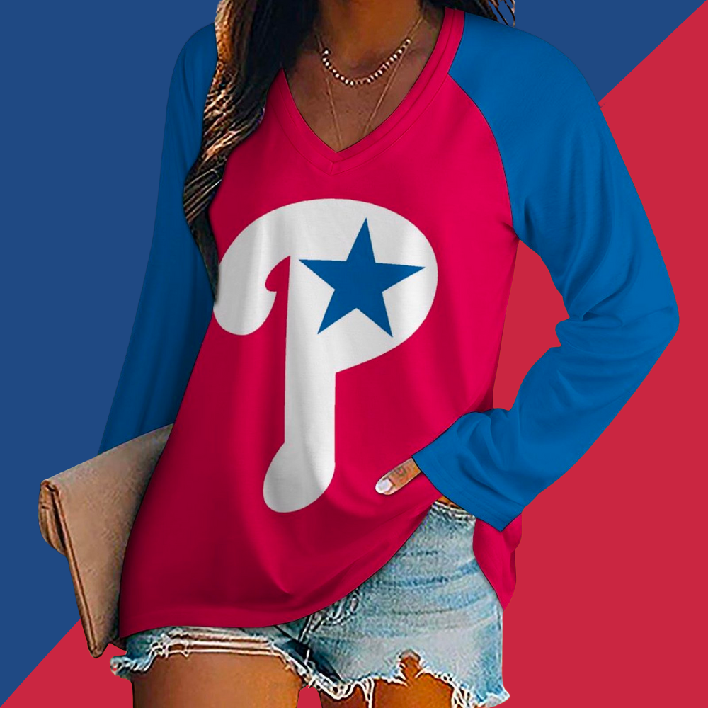 New Fashion Short Sleeve V-Philadelphia Phillies - Baseswear