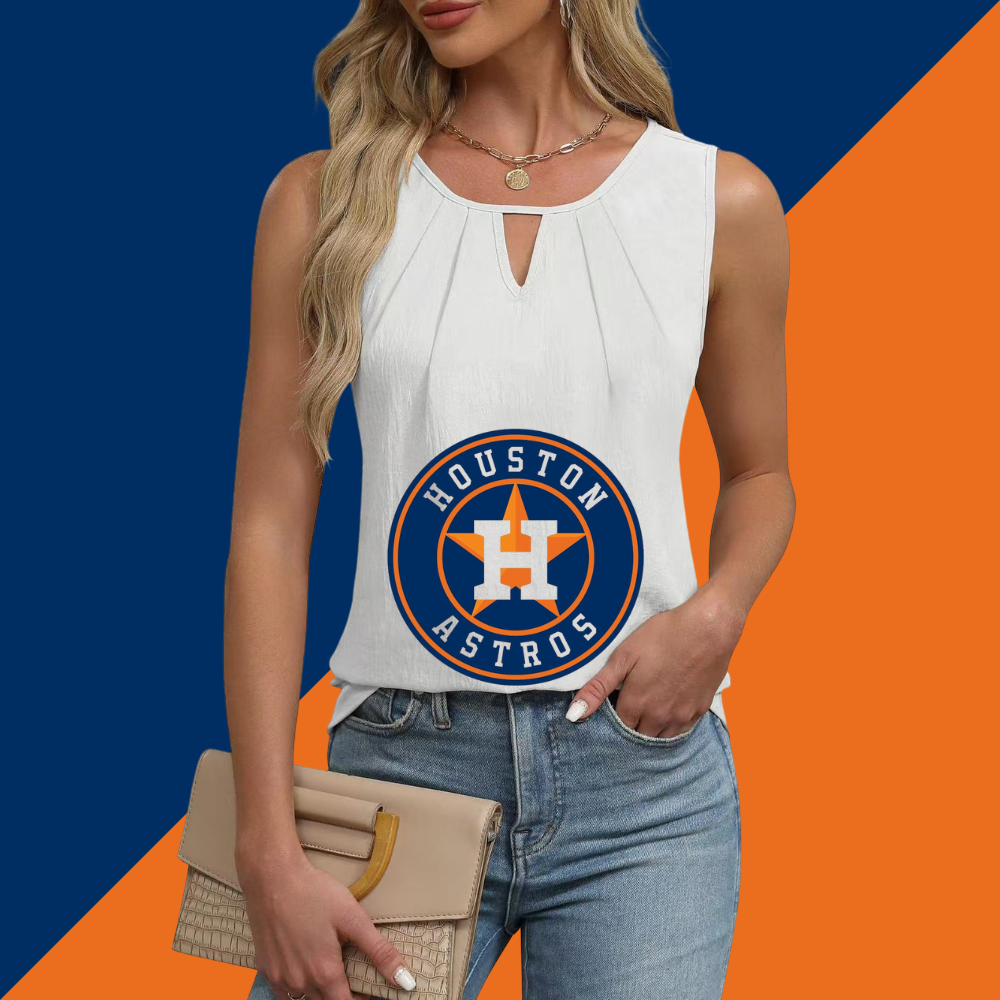 Simple and Versatile Sleeveless Tank Top-Houston Astros - Baseswear