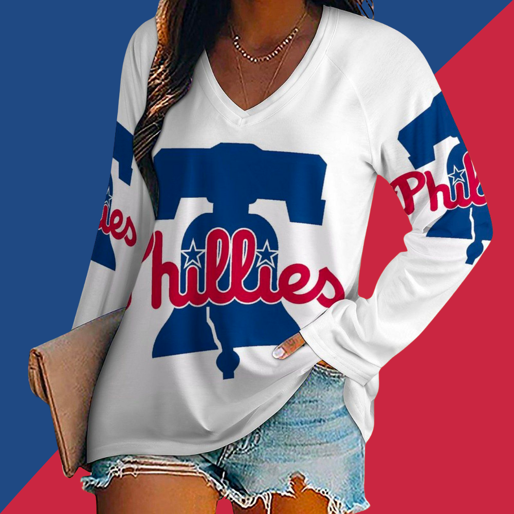 New Fashion Short Sleeve V-Philadelphia Phillies - Baseswear
