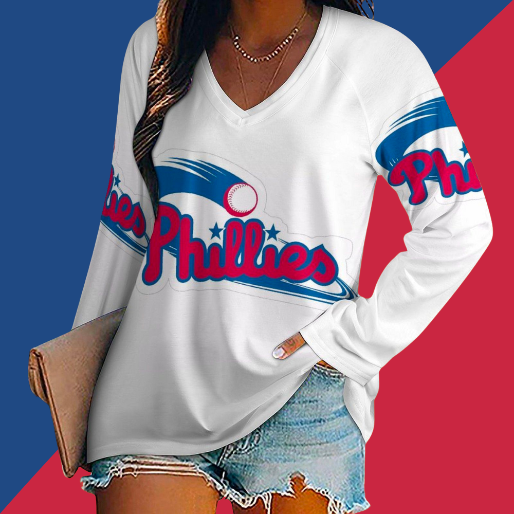 New Fashion Short Sleeve V-Philadelphia Phillies - Baseswear
