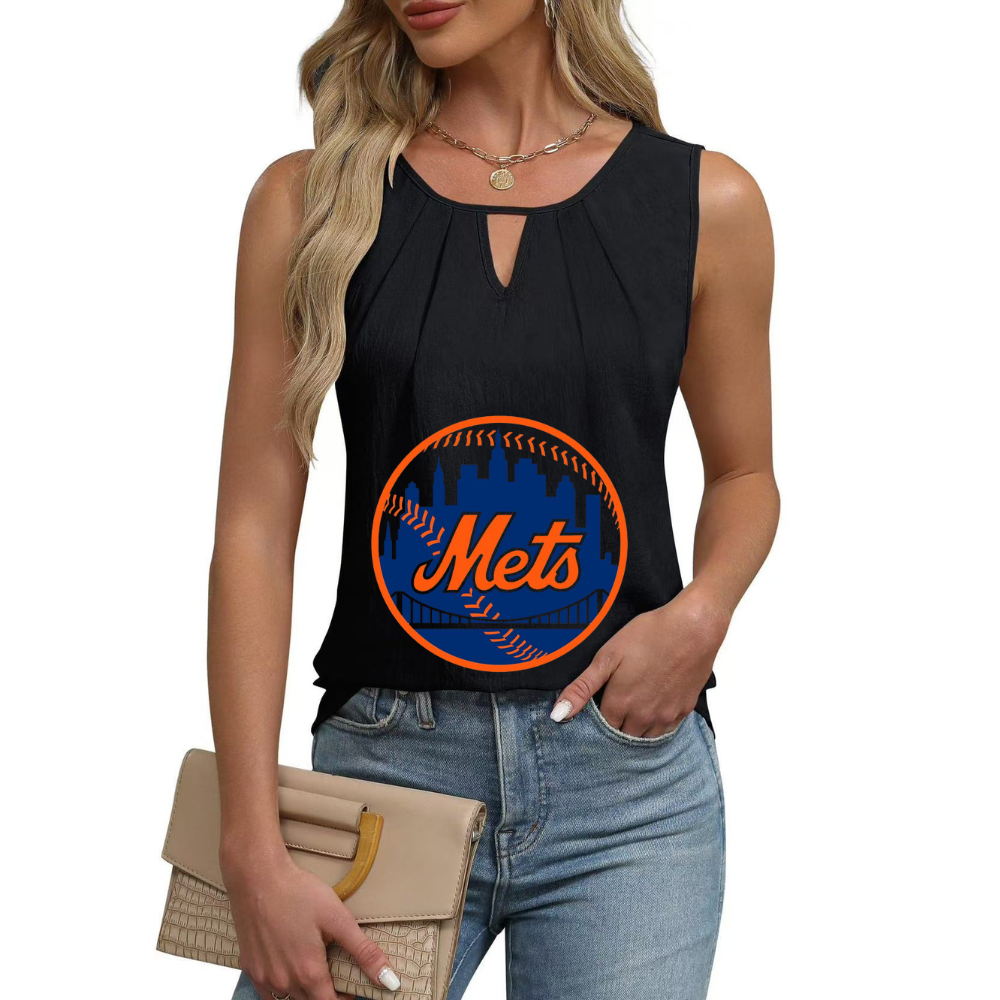 Simple and Versatile Sleeveless Tank Top-New York Mets - Baseswear