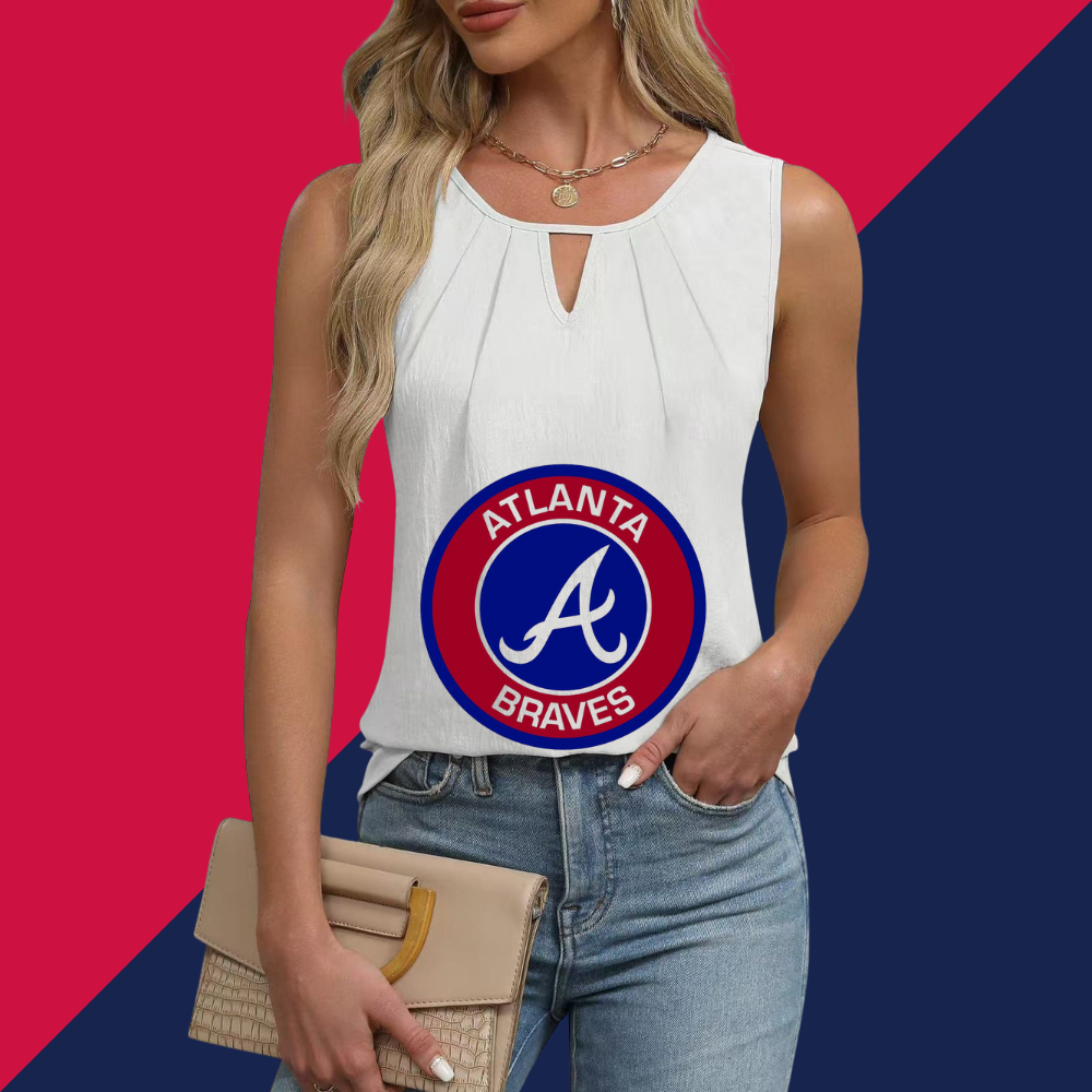 Simple and Versatile Sleeveless Tank Top-Atlanta Braves - Baseswear