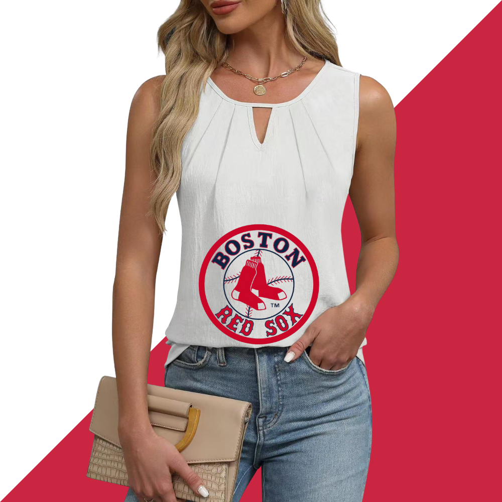 Simple and Versatile Sleeveless Tank Top-Boston Red Sox - Baseswear