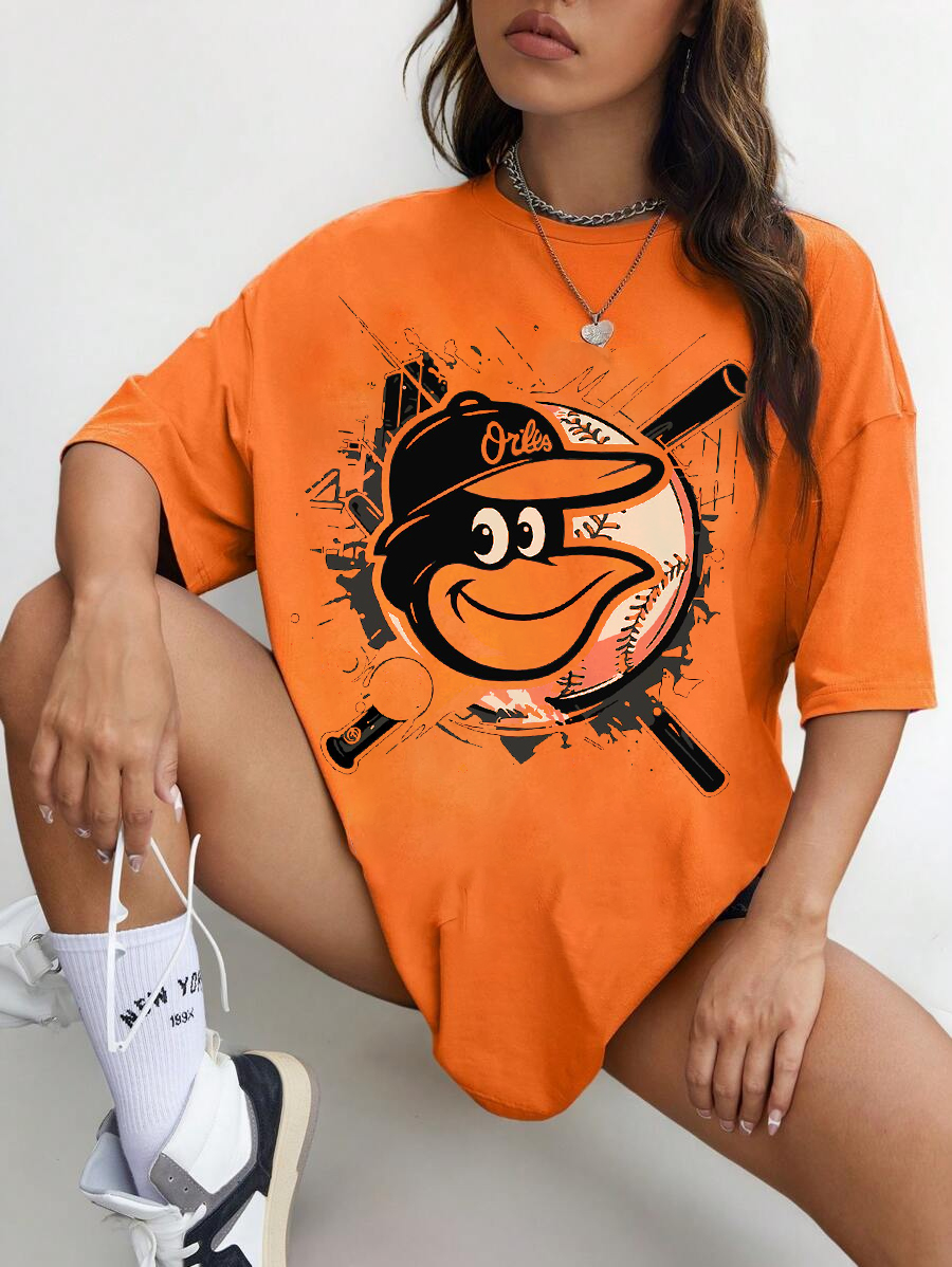 Printed Oversized Drop Shoulder Sleeve T-Shirt - Baseswear