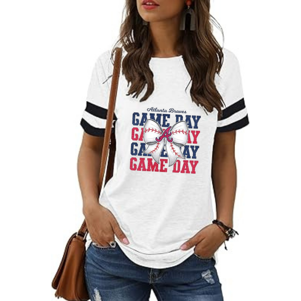 Striped Long Sleeve Women's Crew Neck T-Shirt - Baseswear