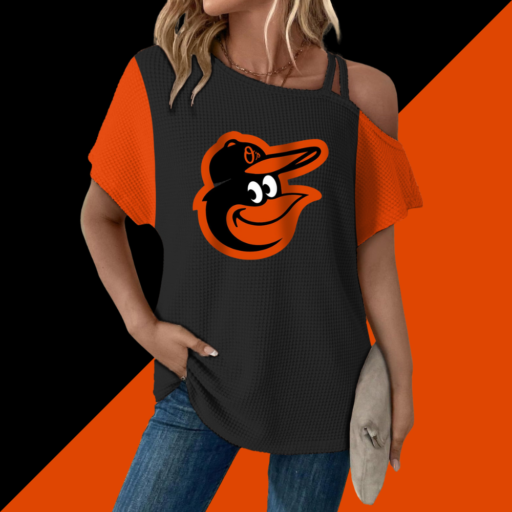 Asymmetrical Neck Short Sleeve T-Shirt - Baseswear