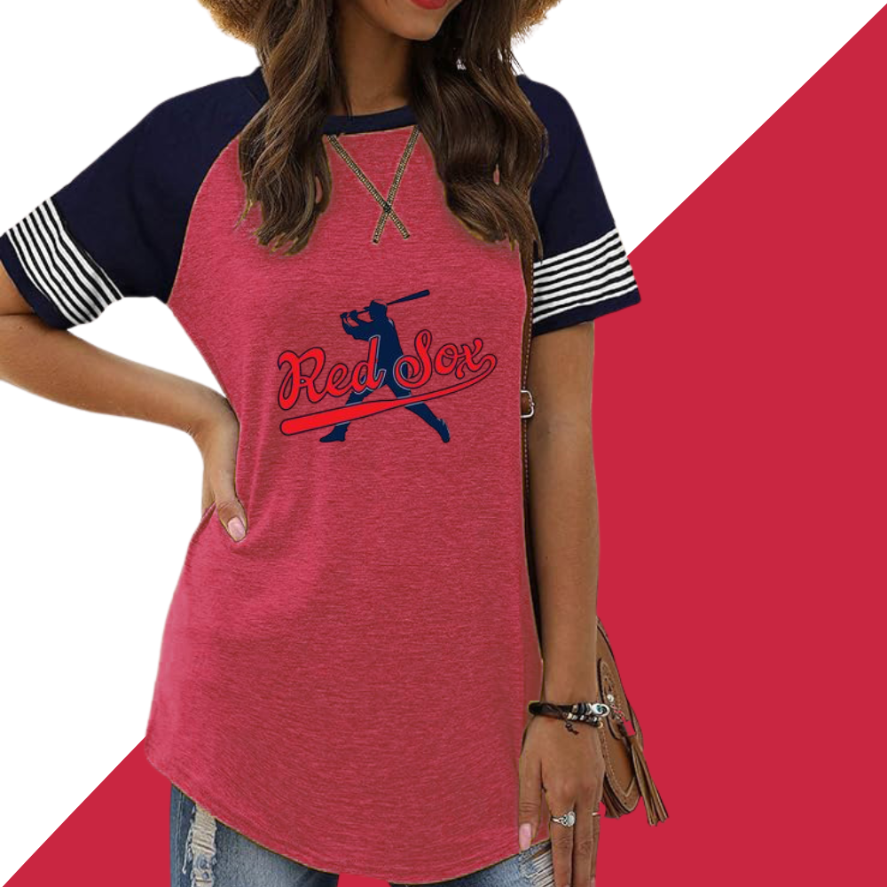 Striped Long Sleeve Women's Crew Neck T-Shirt - Baseswear