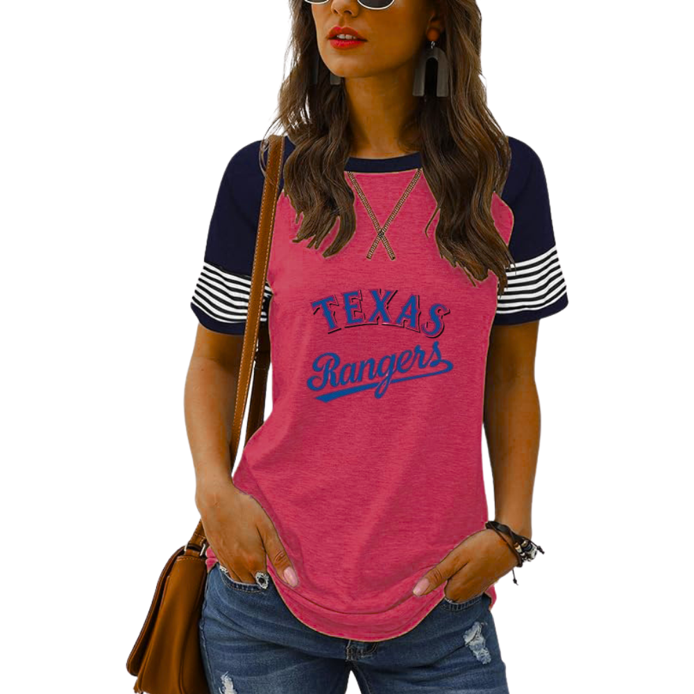Striped Long Sleeve Women's Crew Neck T-Shirt - Baseswear
