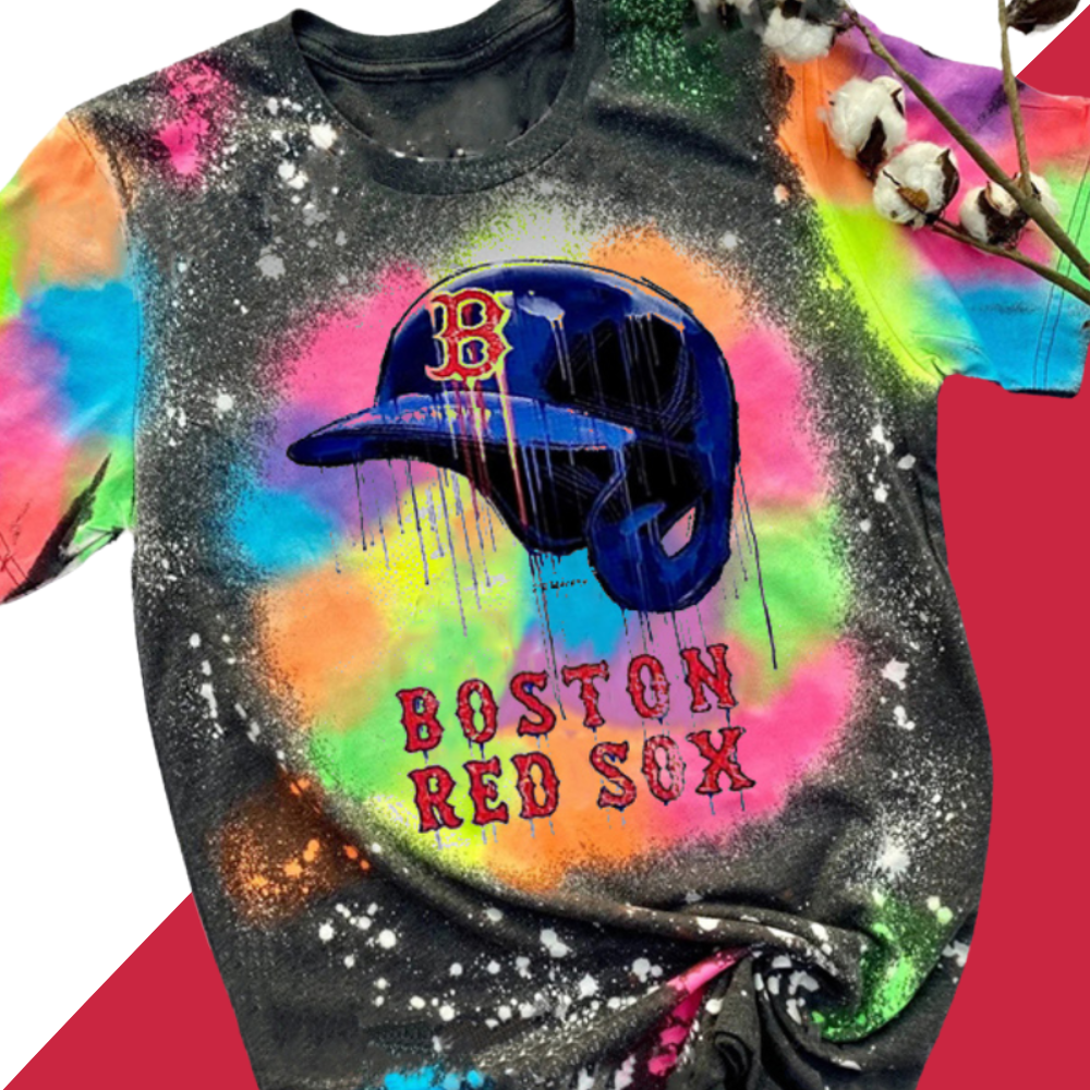 Boston Red Sox Tie-dye Round Neck T Shirt - Baseswear