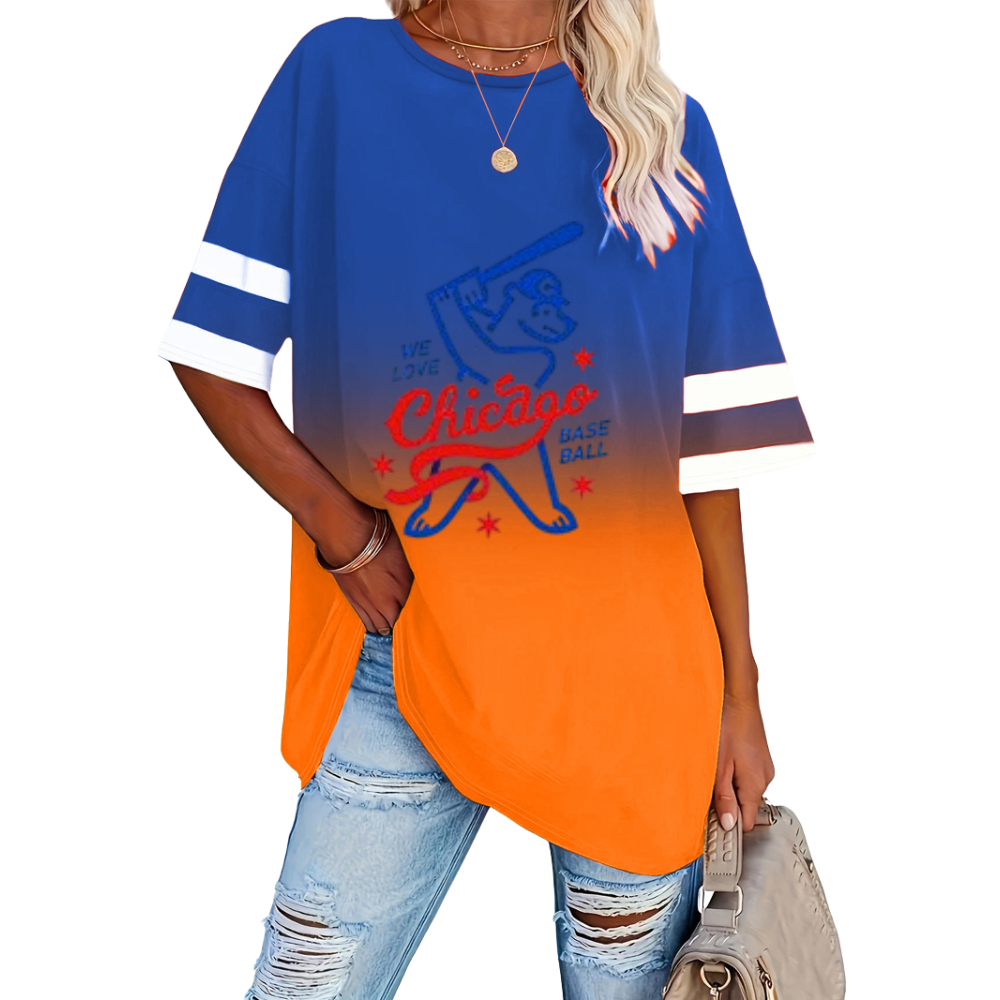 Summer Loose Gradient Casual T-Shirt - Baseswear