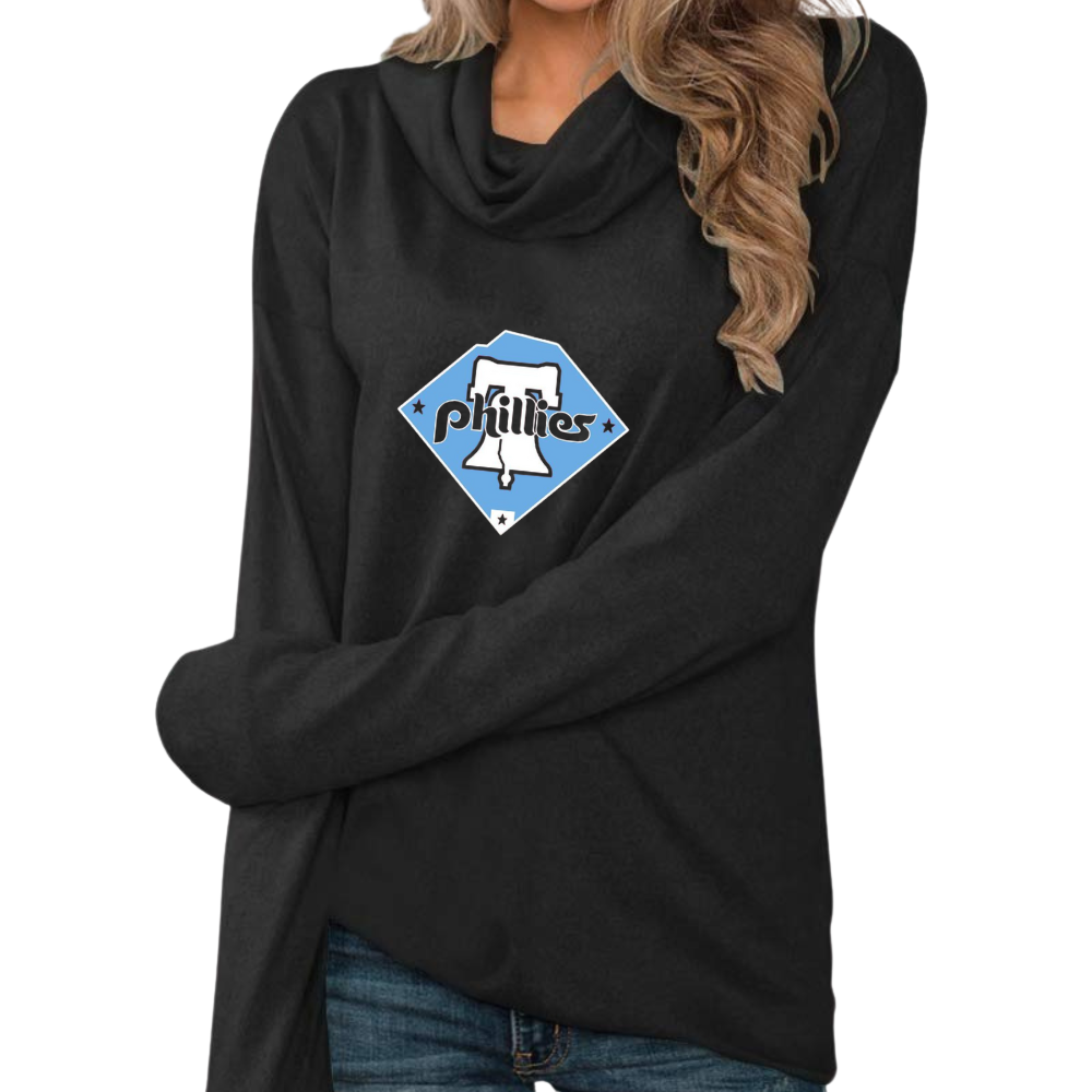 Stacked Neck Loose Casual Long Sleeve - Baseswear