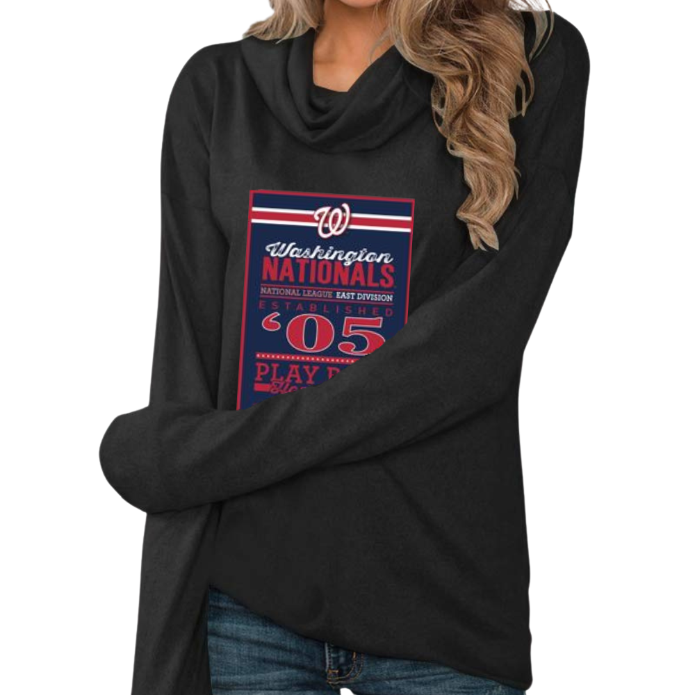 Stacked Neck Loose Casual Long Sleeve - Baseswear