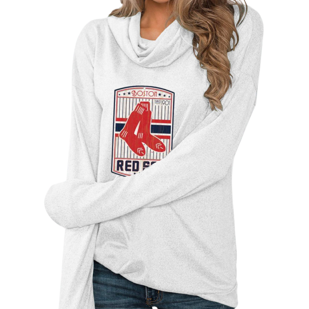 Stacked Neck Loose Casual Long Sleeve - Baseswear