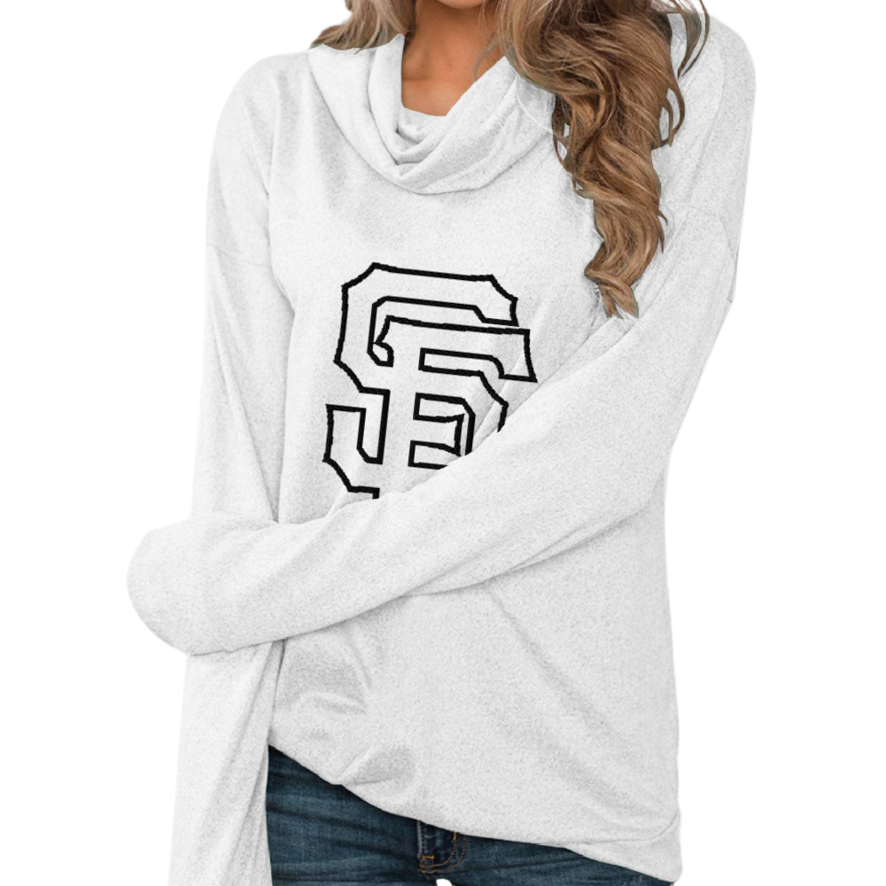 Stacked Neck Loose Casual Long Sleeve - Baseswear