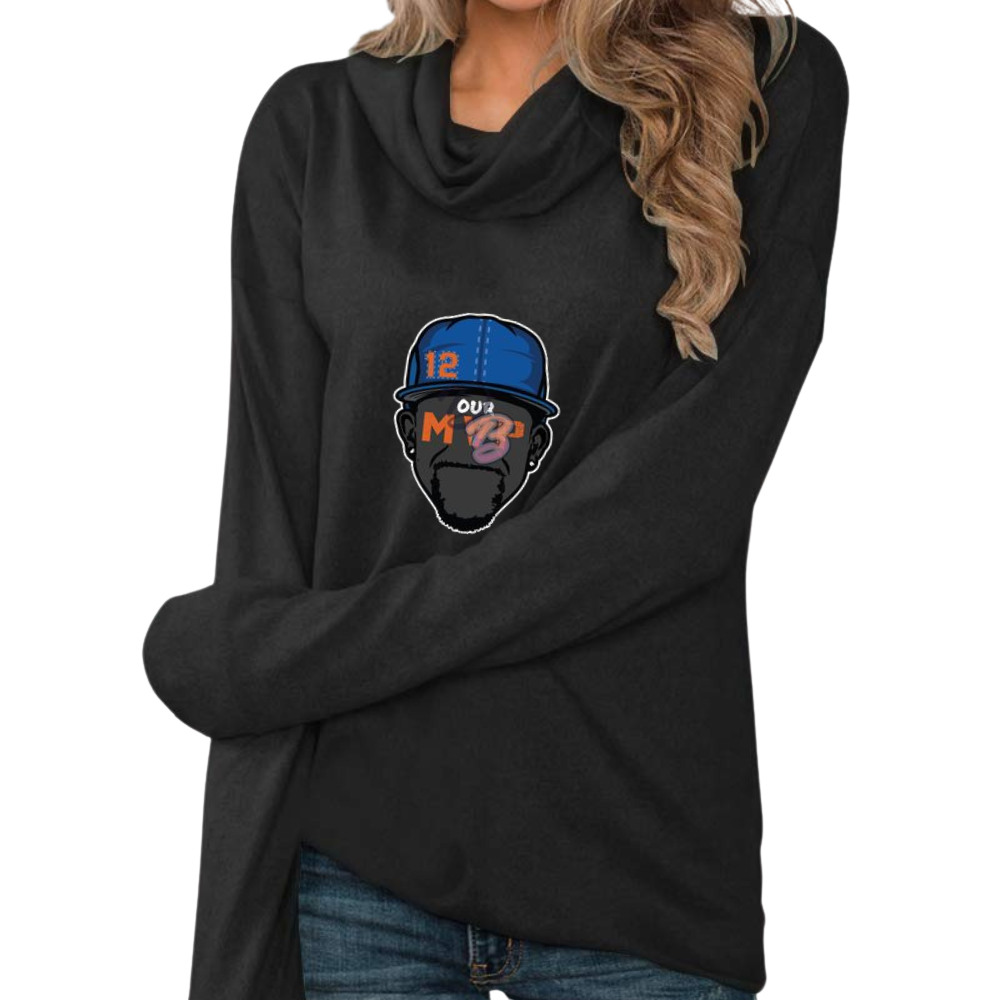 Stacked Neck Loose Casual Long Sleeve - Baseswear