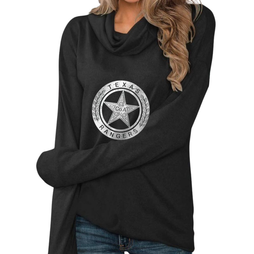 Stacked Neck Loose Casual Long Sleeve - Baseswear