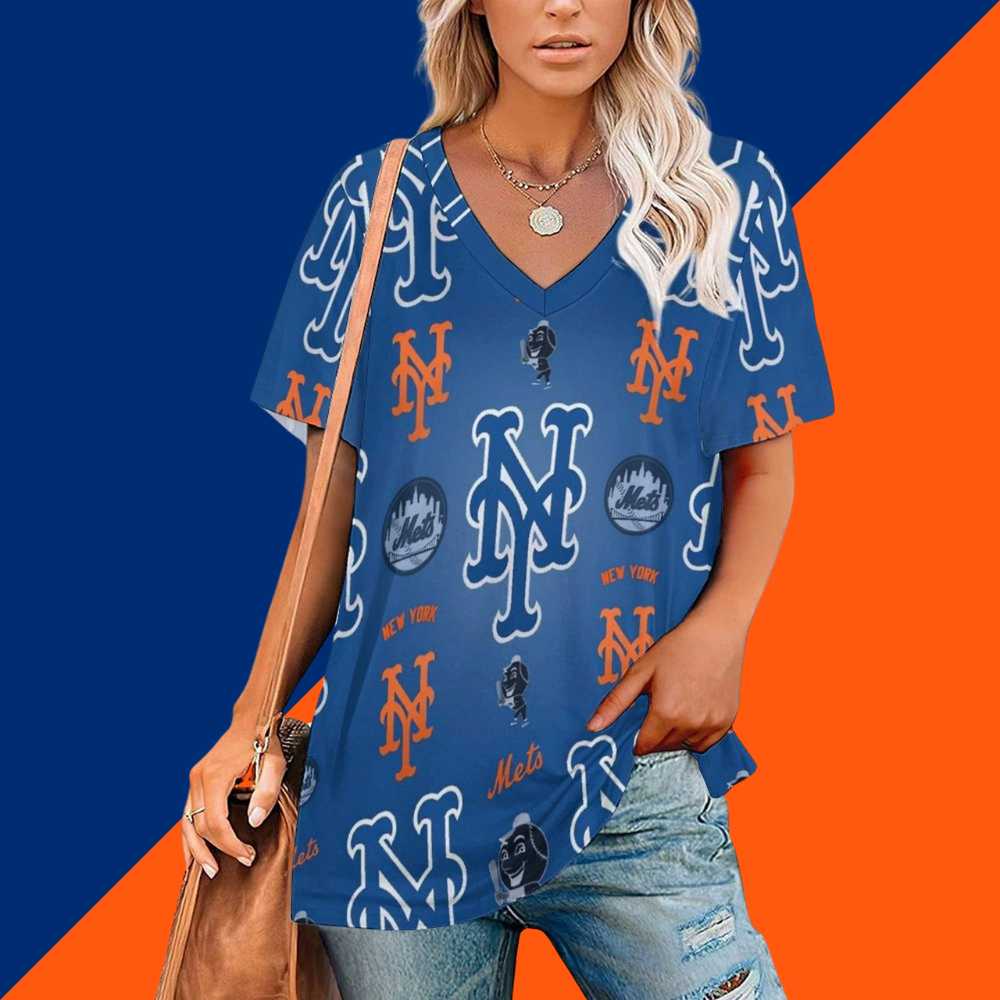Summer loose ladies V-neck T-shirt - Baseswear