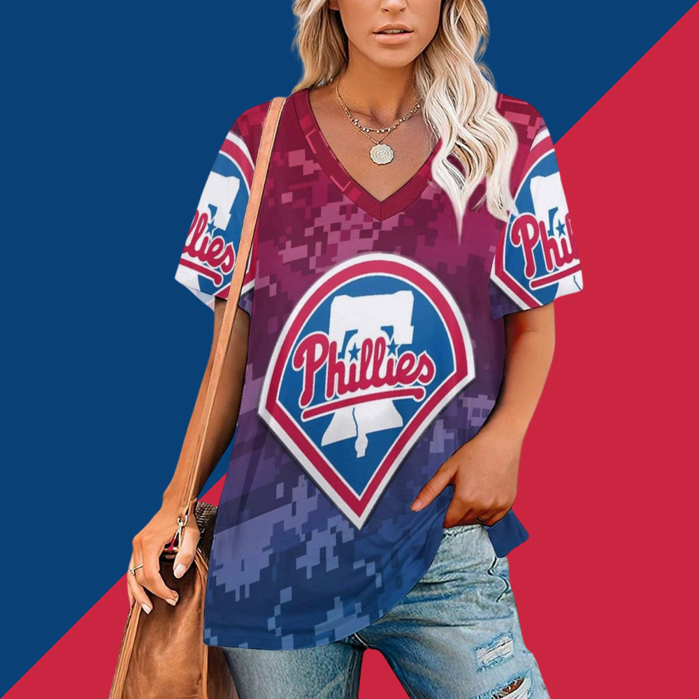 Summer loose ladies V-neck T-shirt - Baseswear