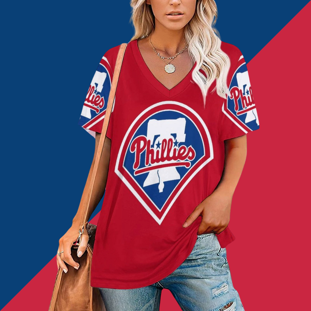 Summer loose ladies V-neck T-shirt - Baseswear