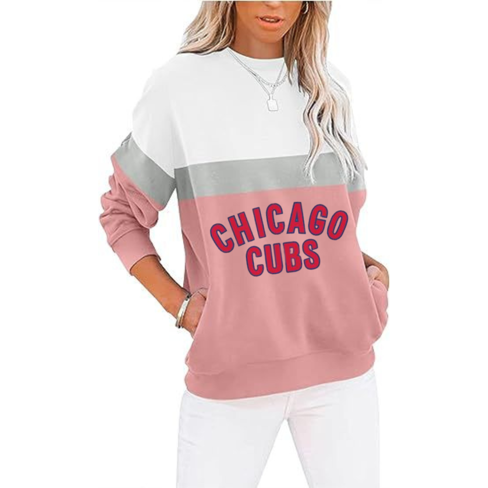 Colorblocked Casual Loose Long Sleeve Sweatshirt - Baseswear