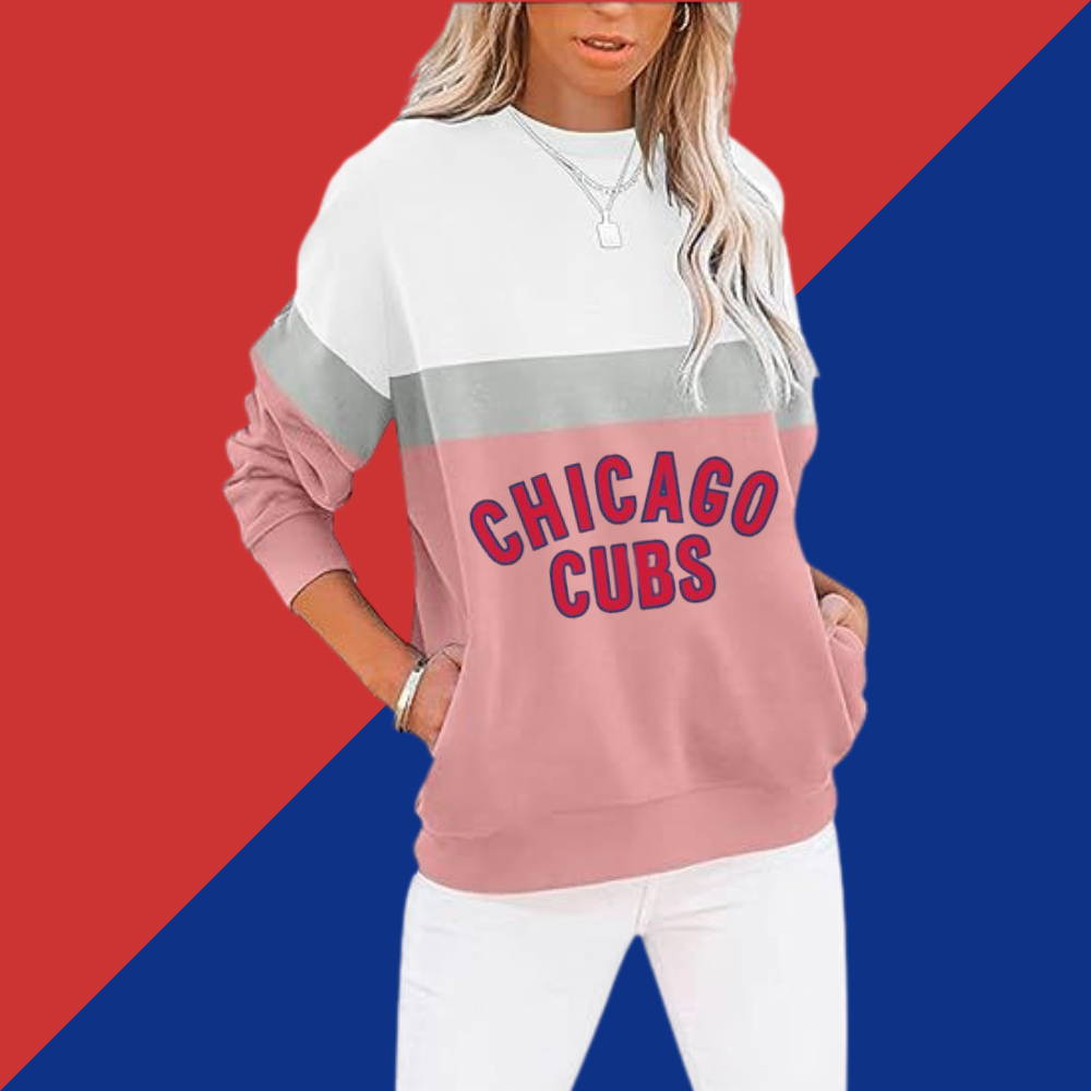 Colorblocked Casual Loose Long Sleeve Sweatshirt - Baseswear