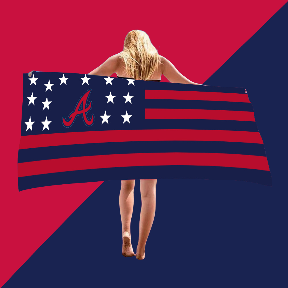 Beach comfort absorbent bath towel-Atlanta Braves - Baseswear