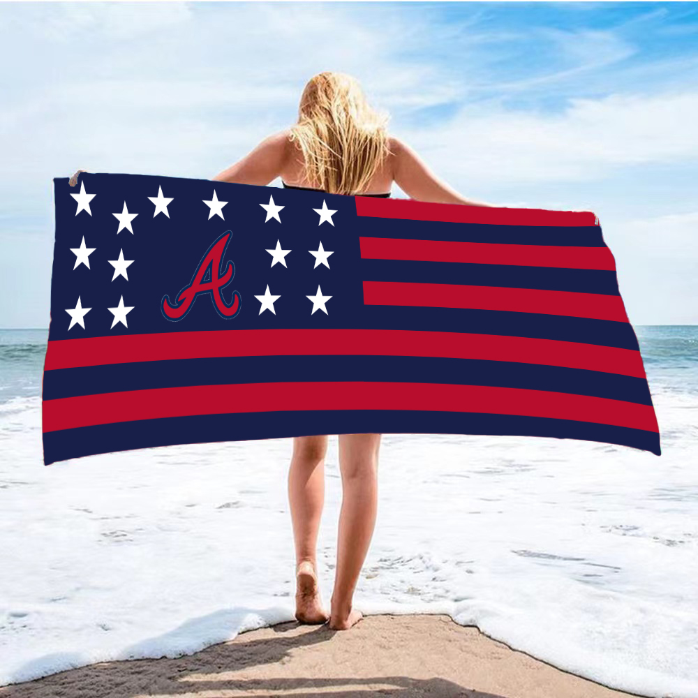 Beach comfort absorbent bath towel-Atlanta Braves - Baseswear