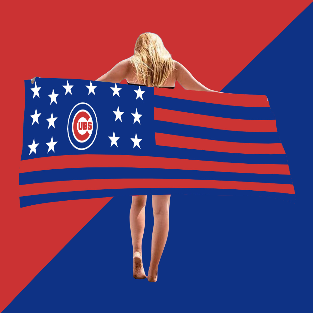 Beach comfort absorbent bath towel-Chicago Cubs - Baseswear