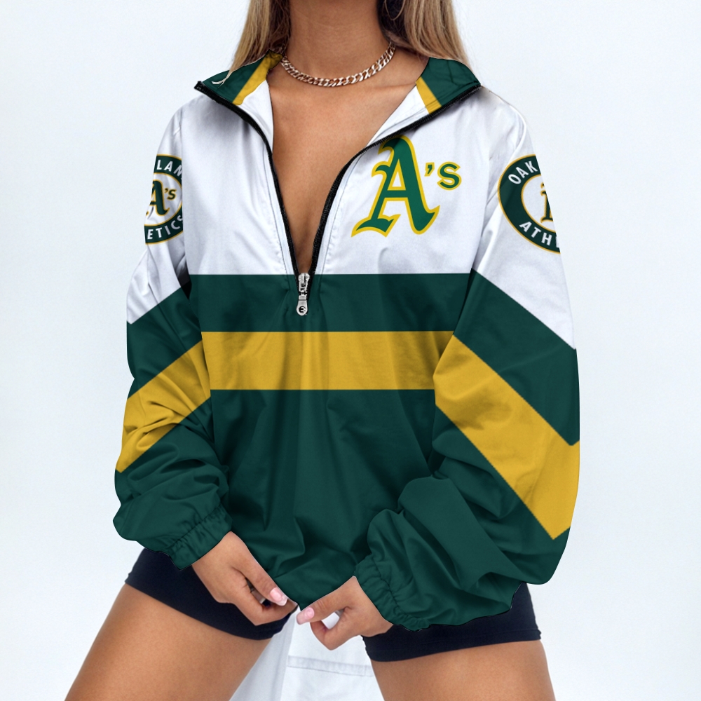 Women's Baseball Print V Neck Zipper Sweatshirt Jacket - Baseswear