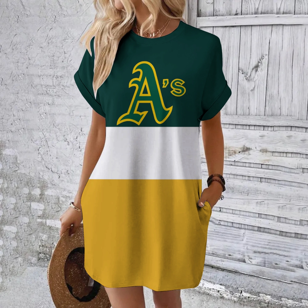 Athletics Hidden Pocket Short Sleeve Tee Dress - Baseswear