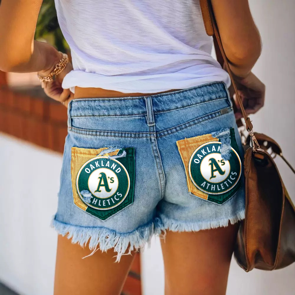 Athletics Distressed Cutoff Denim Shorts - Women - Baseswear