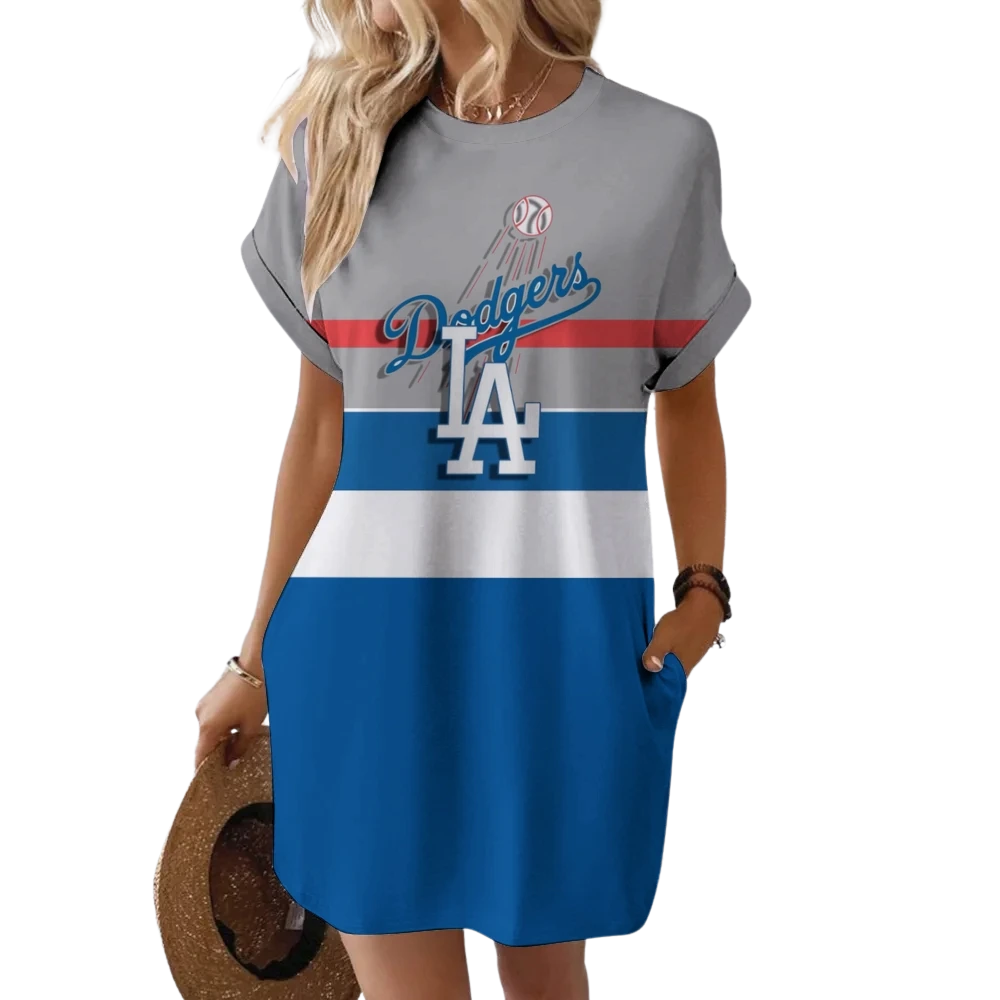 Athletics Hidden Pocket Short Sleeve Tee Dress - Baseswear