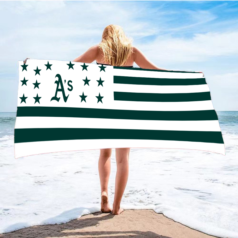 Beach comfort absorbent bath towel-Oakland Athletics - Baseswear