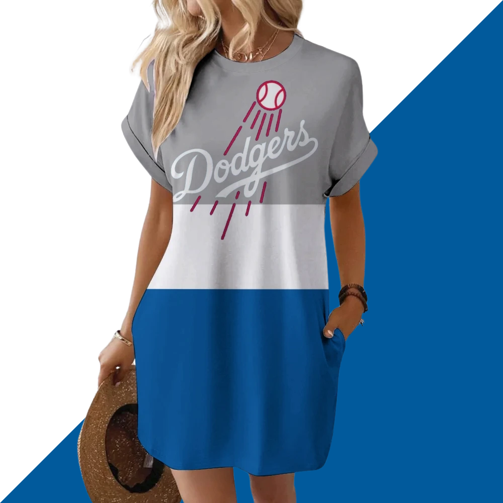 Athletics Hidden Pocket Short Sleeve Tee Dress - Baseswear