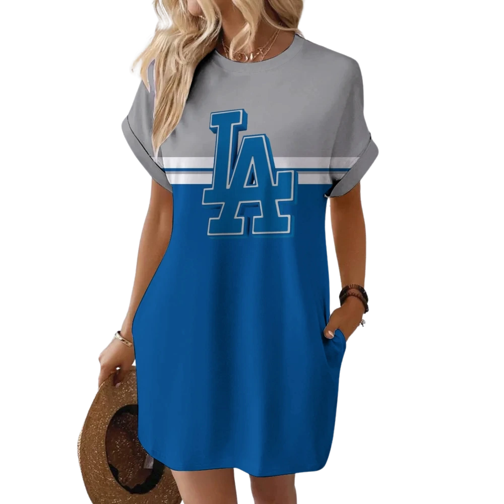 Athletics Hidden Pocket Short Sleeve Tee Dress - Baseswear
