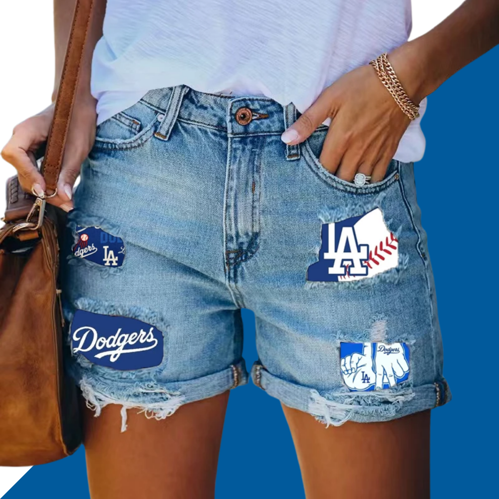 Athletics Distressed Cutoff Denim Shorts - Women - Baseswear