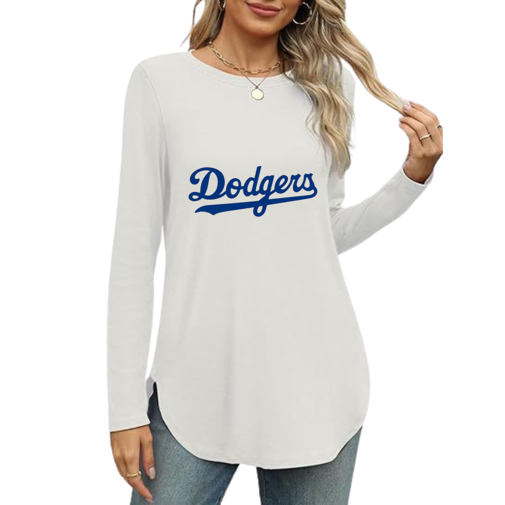 Women's sweatshirt printed Casual wear-Los Angeles Dodgers - Baseswear