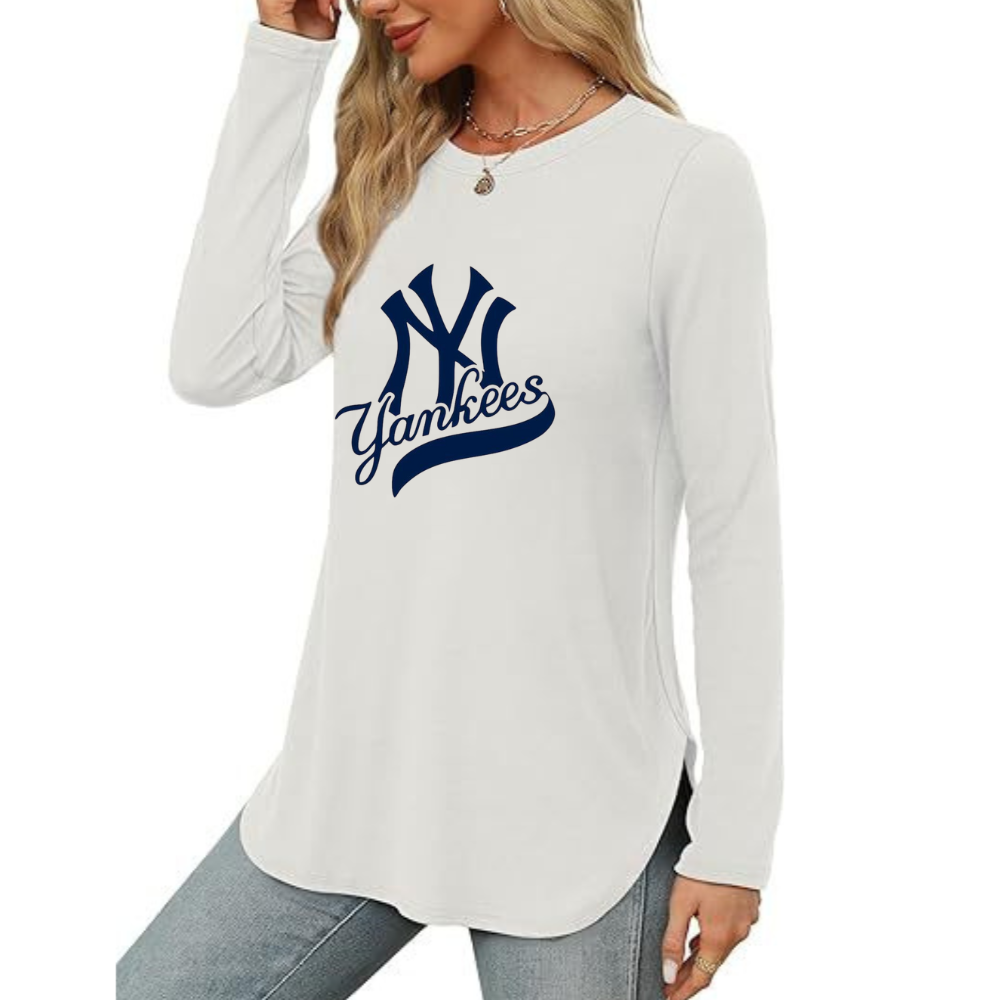 Women's sweatshirt printed Casual wear-New York Yankees - Baseswear