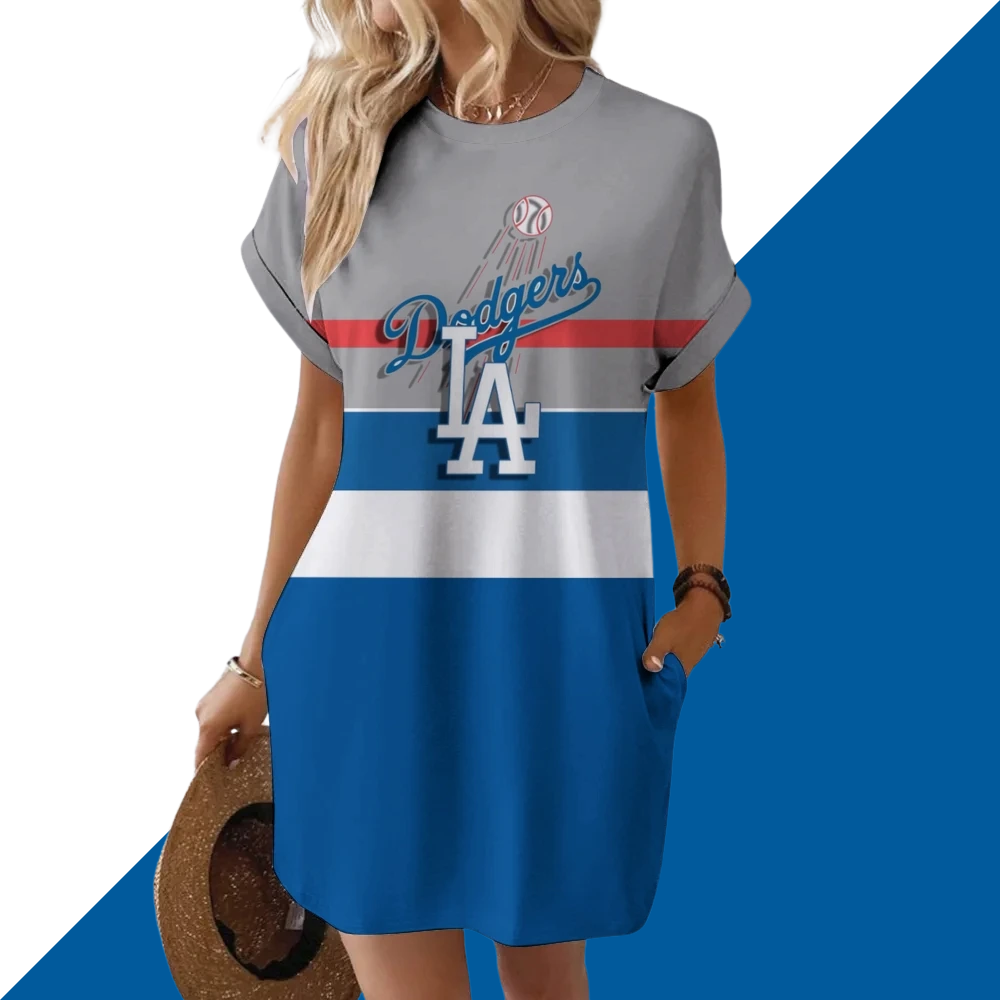 Athletics Hidden Pocket Short Sleeve Tee Dress - Baseswear