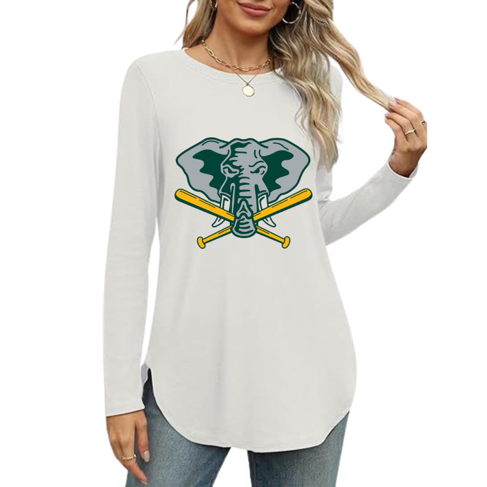 Women's sweatshirt printed Casual wear-Oakland Athletics - Baseswear