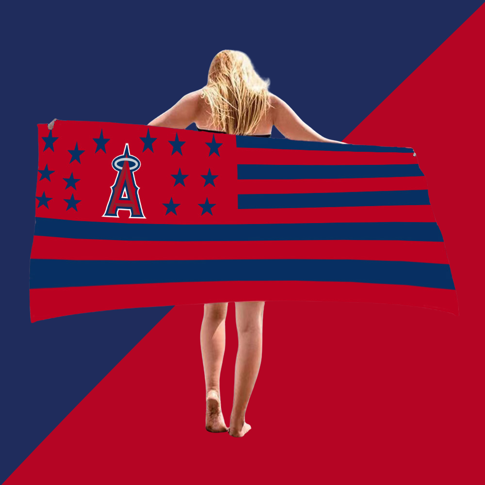 Beach comfort absorbent bath towel-Los Angeles Angels - Baseswear