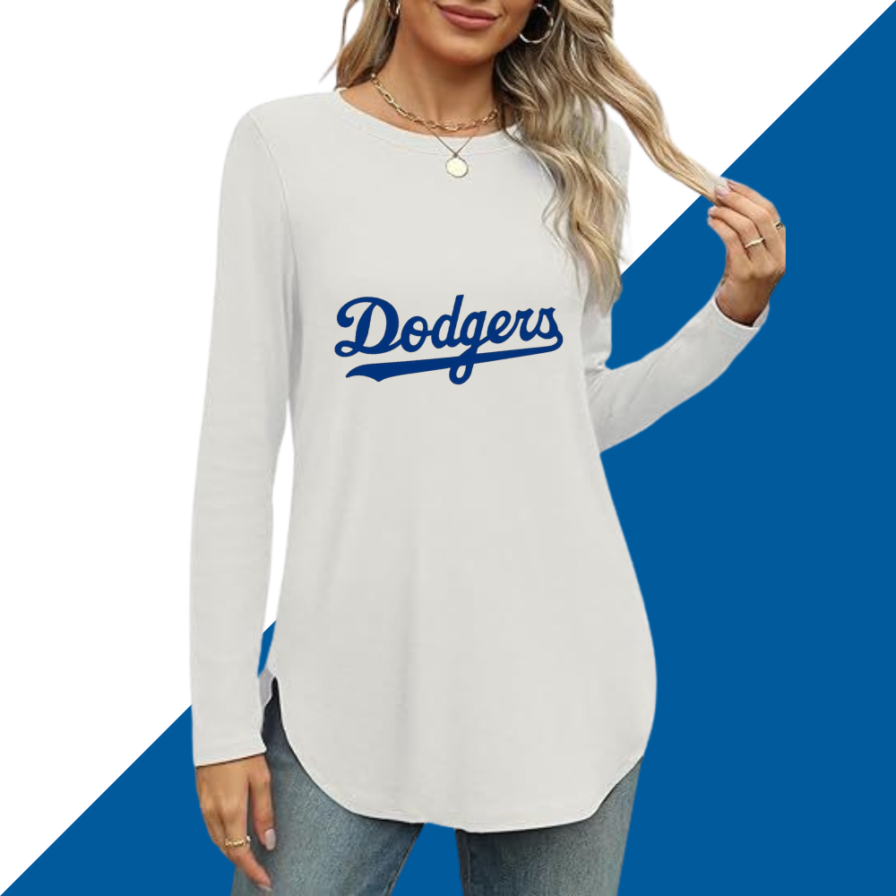 Women's sweatshirt printed Casual wear-Los Angeles Dodgers - Baseswear