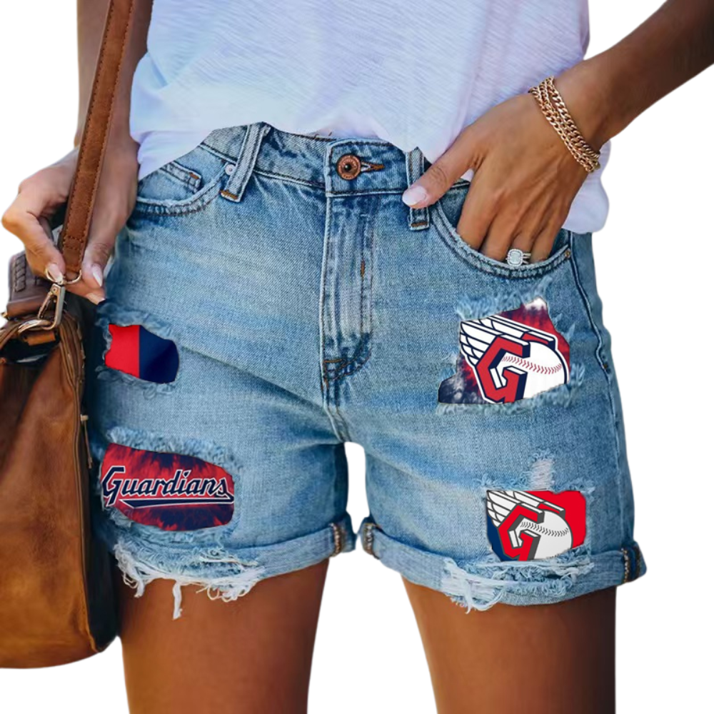 Guardians Distressed Cutoff Denim Shorts - Women - Baseswear