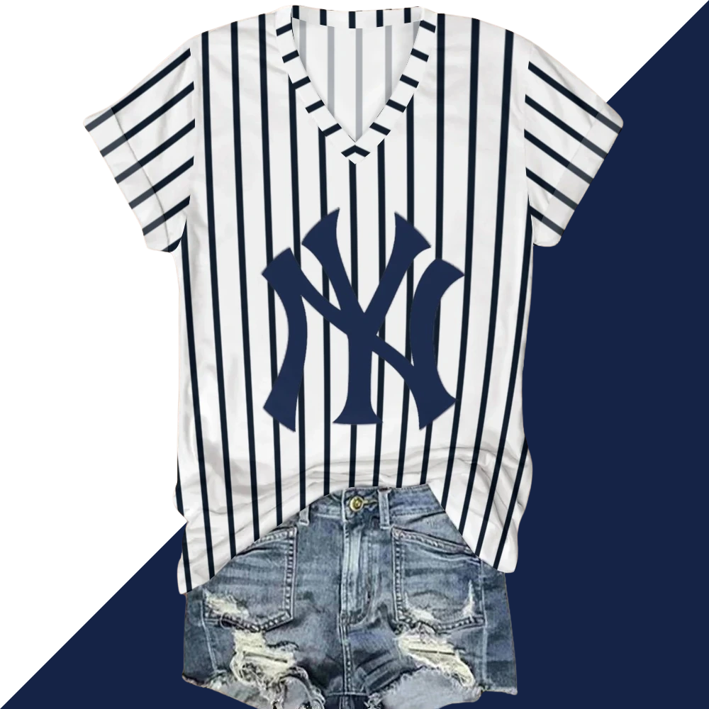 Yankees V-Neck T-Shirt - Baseswear
